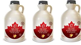 47° North Single Source Organic Canadian Maple Syrup Grade A (3x1000ml, Very Dark)