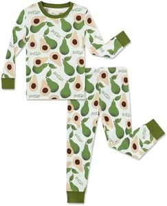 NewSeed So Soft Kids 2-Piece Bamboo Outfit Set – Long Sleeve Top & Leggings, Cozy Thermal Underwear for Boys & Girls (Avocado, 2-3Y)