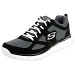 Skechers Burns Agoura, Men's Low-Top Sneakers, Black White, 9 UK