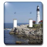 3dRose LSP_90737_2 Portland Head Lighthouse, Cape Elizabeth Me Us20 Krs0002 Keith and Rebecca Snell Light Switch Cover