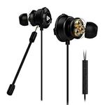 SOUND PANDA SPE-G9 Plus+ Gaming Earbuds Triple Driver 3.5mm with Dual Microphone | Wired Earbuds with 1.5m Cable | for PC, Mobile, Xbox, PS5, PS4, Switch | in-Ear Gaming Headset (Black)