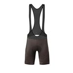 Santic Cycling Bib Shorts Men Padded Cycling Bib Tights Men Bike Bibs with Pocket Brown XL