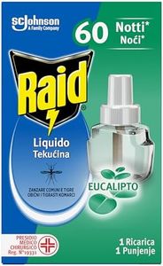 Raid Liquido Elettrico Ricarica, Antizanzare Tigre e Comuni, Confezione da 1 Ricarica da 36 ml, 60 Notti, Profumazione Eucalipto