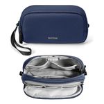 tomtoc Electronic Organiser Travel Pouch, Water Resistant Dual Compartment Tech Pouch Daily Essential Organisation Storage Bag for Charger, Cord, Power Bank, Accessories Travel Essentials