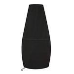 Dokon Large Chimenea Cover, Waterproof, Windproof, Anti-UV, Heavy Duty Rip Proof 600D Oxford Fabric Outdoor Garden Patio Heater Cover (122 x 21 / 61cm) - Black