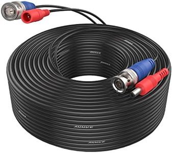 ANNKE 100 Feet (30m) UL Certified Surveillance Camera Cable, Fire-Rated 2-in-1 Video Power Cable for Home Security Camera System, Free BNC RCA Connector and 100pcs Cable Clips, (Black)