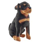 WILD REPUBLIC Rescue Dog, Rottweiler, Stuffed Animal, with Sound, 5.5 inches, Gift for Kids, Plush Toy, Fill is Spun Recycled Water Bottles