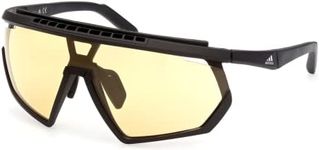 adidas SP0029H 02E 99MM Matte Black/Brown Shield Sunglasses for Men + BUNDLE With Designer iWear Kit