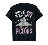 Just A Girl Who Loves Pigeons Girls Kids Pigeon T-Shirt