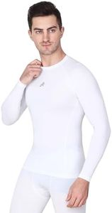 ReDesign Apparels Men Compression Top Tshirt Full Sleeve Nylon Tights (Large(38-40inch Chest), White)