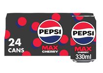 Pepsi Max Cherry No Sugar Cola Cans 24 x 330ml