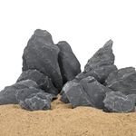 Natural Slate Stone Rocks 2 to 8 inch Aquariums Stone for Aquascaping,Terrariums, Reptile Enclosures,Paludariums,and Gardens-20lb