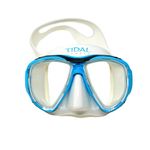 Tidal Mask - Advanced Anti Fog Diving Mask for Scuba Diving. Wide-Angle Tempered Glass Lens - Best Anti Fog Scuba, Snorkel, Dive Mask for Adults. (Aqua-White Skirt)