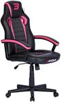 BraZen Salute PC Chair Gaming Chair for Adults Office Chair Computer Chairs Gaming Chairs for Adults Adult Gaming Chair Video Game Chairs Adult Chair - Black Pink
