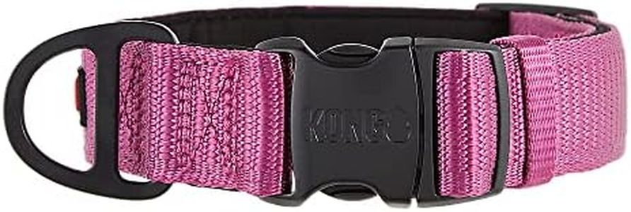 KONG Max HD Ultra Durable Neoprene Padded Dog Collar (Large, Pink)