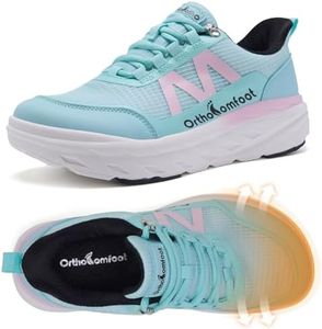 Women's Orthopedic Diabetic Wide Walking Shoes: Arch Support Bunions Recovery Plantar Fasciitis Pain Relief Arthritis Sport Shoes, Casual Outdoor Golf Tennis Gowalk Swollen Sneakers Mint Size 6