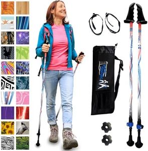 York Nordic Motivator Walking Poles for Balance and Rehab - Patented Stability Grips - Lightweight, Adjustable, and Collapsible - 2 Pieces Adjustable w/flip Locks - Heights 4'6" up to 6'2" - 230 lbs