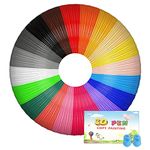 3D Pen Filament Refills 20 Colors, Each Color 13 Feet Total 260 Feet, 1.75 mm Pla Filament Comes with 2 Finger Caps & Copybook, 3D Pen Filament Refills Compatible with Mynt3d,scrib3d 3D Pen