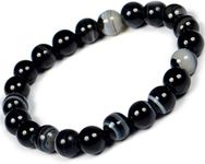 A1 GEMS & CRYSTALS Sulemani Hakik Crystal Bracelet Men Women, 8-MM - Hand Beads Unique Bracelet Girls Boys - Removes Negative Energy & Stress, Boosts Self Confidence