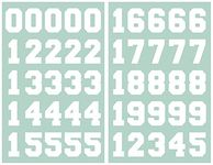 Premium Stickers Sports Number Stickers Decals 1.25'' Helmet Numbers for Hockey, Baseball, Football, Lacrosse, Rugby and More (White)