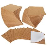 SENENQU 150pcs 10cm Self Adhesive Cork Squares, 4 Inch Non-Slip Cork Coasters Tiles, Mini Blank Cork Backing Sheets for Home Office Supplies DIY Crafts - 2mm Thick