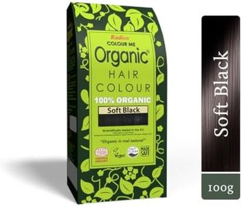 Radico 100% Organic Soft Black Hair Color (USDA Organic & Eco-Cert Certified) Pack of 2