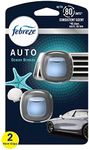 Febreze AUTO Air Freshener Vent Clip Ocean Breeze Scent, 2.2 mL Car Vent Clip, Pack of 2