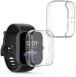 kwmobile Case Compatible with Huami Amazfit Bip 3 / Bip 3 Pro Case - 2X TPU Silicone Fitness Tracker Cover - Transparent