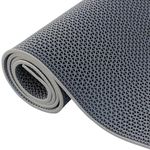 Yonynise Drainage Floor Mat,3x10Ft Non-Slip PVC Drainage Mat 0.22'' Thick Wet Area Mat Anti Slip Pool Deck Mat Heavy Duty Commercial Mesh Mat for Indoor Outdoor Pool Kitchen Bathroom,Dark Grey