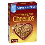 CHEERIOS - FAMILY SIZE PACK - Naturally Flavoured Honey Nut Cereal Box, Whole Grain is the First Ingredient, Made with Real Honey, 725 Grams Package of Cereal