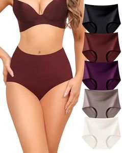 Oegho Seamless Underwear for Women High Waisted No Show Panties Full Coverage Briefs Invisible Soft 5 Pack S-XXL