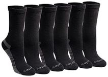 Dickies Women's Dritech Advanced Moisture Wicking Crew Sock (6/12 Packs), Black Solid (6 Pairs), Shoe Size: 6-9