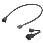 Akasa PWM Fan Extension Cable | 4-pin Male to Female Connectors | Compatible with PWM and 3-pin Fan | For Computer Cooling Fans and PC Case Fans | 30cm | AK-CBFA01-30