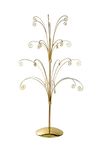 Creative Hobbies ORNTREE 36 Inch Tall Ornament Display Tree, Bright Brass Plated, Holds 24 Ornaments