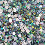 MajorCrafts® 2000pcs Crystal AB 5mm ss20 Flat Back Round Resin Rhinestones C33