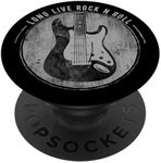 Long Live Rock And Roll Classic Electric Guitar PopSockets PopGrip: Swappable Grip for Phones & Tablets PopSockets Adhesive PopGrip