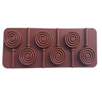 SYGA 6-Cavity Lolipop Shape Chocolate Silicon Mould Candy Jelly Mold