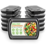 COAR Meal Prep Containers Reusable 6 Pack - 1 Compartment Reusable BPA Free Food Prep Containers with Lids for Lunch - Microwave, Freezer, Dishwasher Safe - 28oz