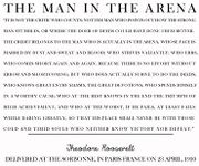 The Man in the Arena - Inspirationa