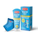 O'Keeffe's Healthy Feet Repair & Renew Kit – Exfoliating Foot Cream 80ml & Reusable Gel Heel Sleeves for Extremely Dry, Cracked Heels – Softer Heels in One Use