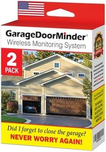 Garage Door Minder® 2 Door + 2 Room Combo Pack. 100% Wireless. No Wi-Fi. in-Home Monitor & Alert System. Installs in 2 Minutes. Great for Seniors. Monitors 2 Individual Doors.