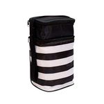 J.L. Childress 6 Bottle Cooler, Black Stripe with Teal