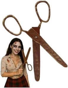 Nicky Bigs Novelties Halloween Big Giant Fake Scissors Prop Rusty Red Large Plastic Clown Zombie Teacher Costume Cosplay