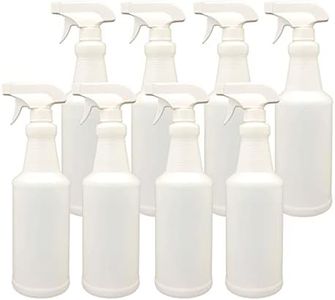MOEHAIR Heavy Duty 8 Pack Empty Plastic Hair spray bottles (32 oz) with Adjustable Nozzle | Leak Proof Spray Stream Water Bottle for Cleaning Solutions, Watering Plants, Training Your Pet
