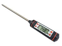 Preyank Solar Plastic and Steel Digital LCD Cooking Food Meat Probe Kitchen BBQ Thermometer Temperature Test Pen (Black).