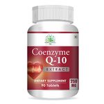 Healthy Nutrition - Just for the Health of it Natural Coenzyme Q-10 With Arjuna Extract & Moringa Extract-Veg 90 Tablets For Heart Health Support (Coenzymeq10)