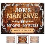 Man Cave Sign Custom, Rustic Backgr