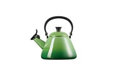 Le Creuset Kone Stove-Top Kettle with Whistle, Suitable for All Hob Types Including Induction, Enamelled Steel, Capacity: 1.6 L, Bamboo, 40101024080000