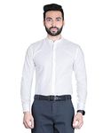 FIFTH ANFOLD Men's Solid Slim Fit Shirt (FO-CHNS-WHT-M_White