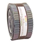 Robert Kaufman KONA COTTON SOLIDS GRAY AREA Roll Up 2.5 Precut Cotton Fabric Quilting Strips Jelly Roll Assortment RU-424-40 by Robert Kaufman